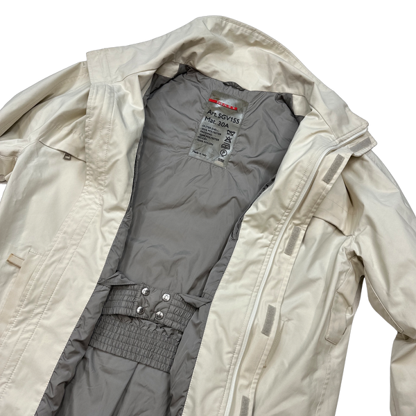 Prada Ivory Goretex Parka Jacket- Large
