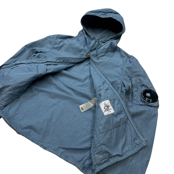 CP Company 2000s Watch Viewer Blue Hooded Bomber Jacket - Medium