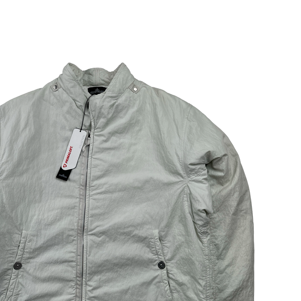 Stone island shadow project white jacket on sale