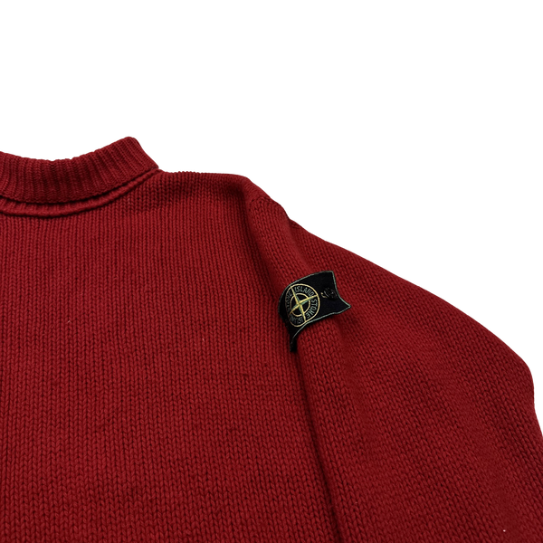 Stone Island 90s Red Pullover Knit - Large