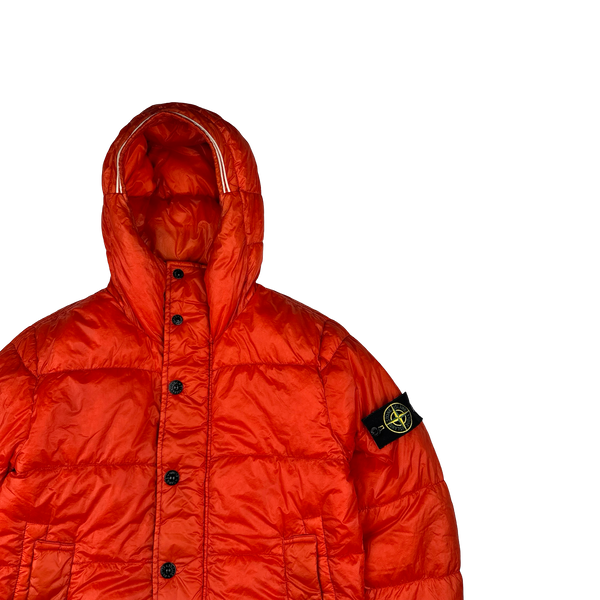 Stone Island 2013 Red Garment Dyed Puffer Jacket - Small