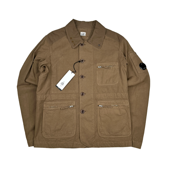 CP Company Bronze Mais B Lens View Multi Pocket Overshirt Jacket - Medium