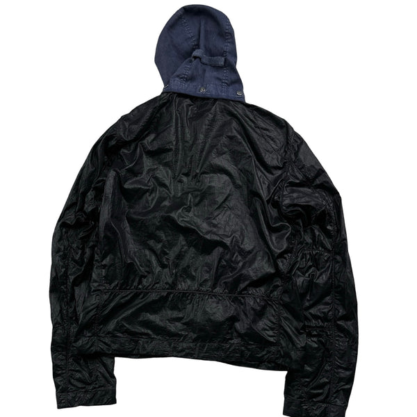 CP Company 2000s Nylon Denim Hood Jacket - Medium