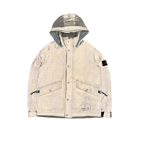 Stone Island 2011 Rare Archive Silver Reflective Jacket - Large