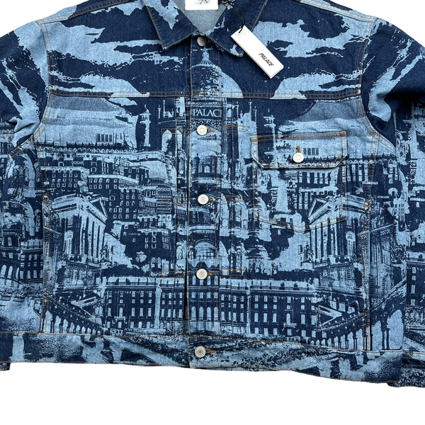 Palace London Skyline Mega Print Denim Jacket - Large