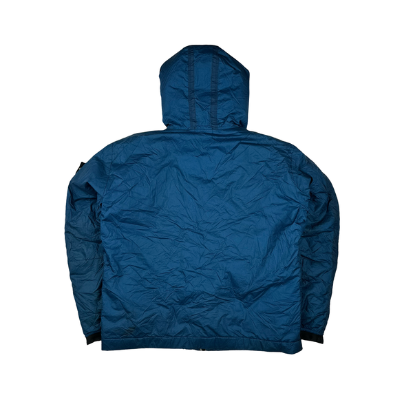 Stone Island 2009 Blue Down Filled Padded Mesh Badge Jacket - 3XL