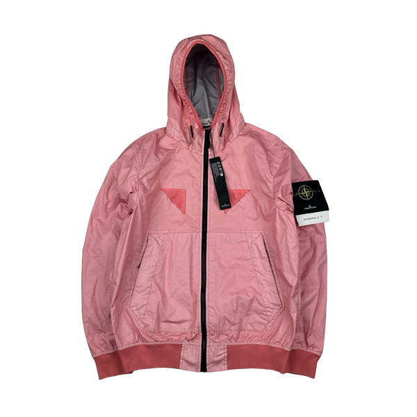 Stone Island 2023 Pink Membrana 3L TC Hooded Jacket - Medium