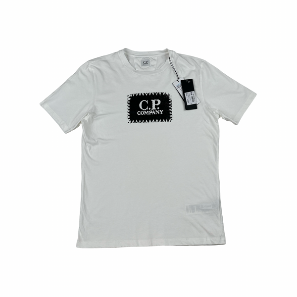CP Company White Spellout T Shirt - Large
