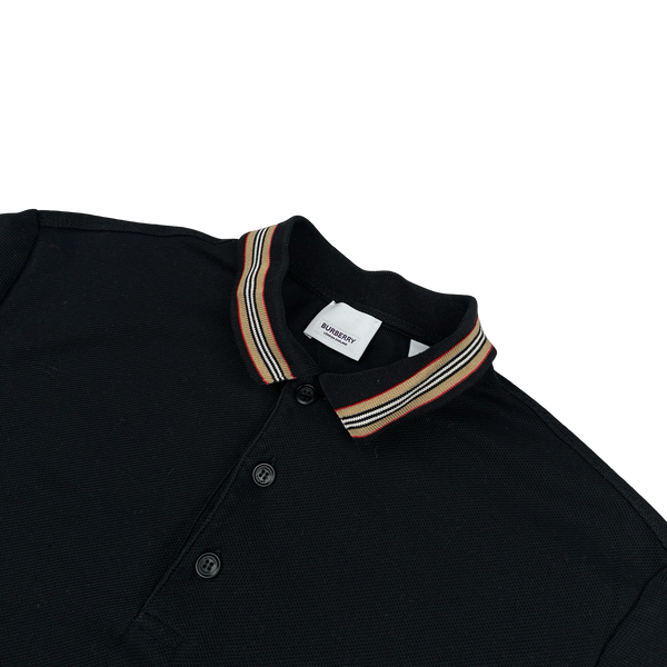 Burberry Nova Check Neckline Spellout Polo Shirt - Medium