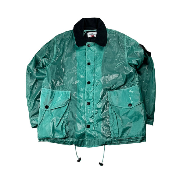 Stone Island x Supreme Teal New Silk Dutch Rope Jacket - Large