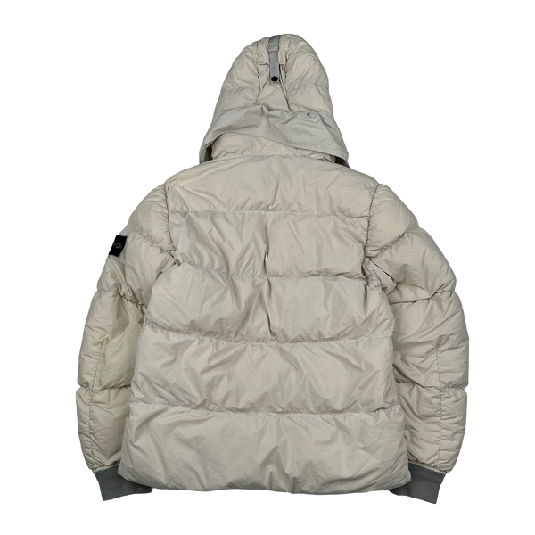 Stone Island 2016 Cream Organic Feel Tela Down Jacket - Large