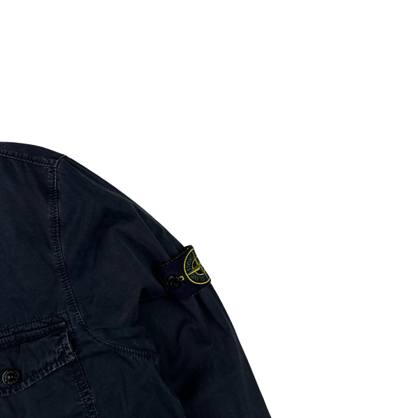 Stone Island 2019 Navy Garment Dyed Overshirt - Medium