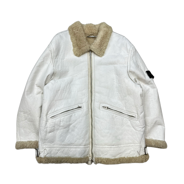 Stone island hot sale sheepskin jacket