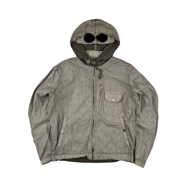 CP Company 2004 Vintage Lino Flax Goggle Jacket - Medium