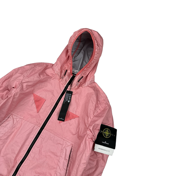 Stone Island 2023 Pink Membrana 3L TC Hooded Jacket - Medium