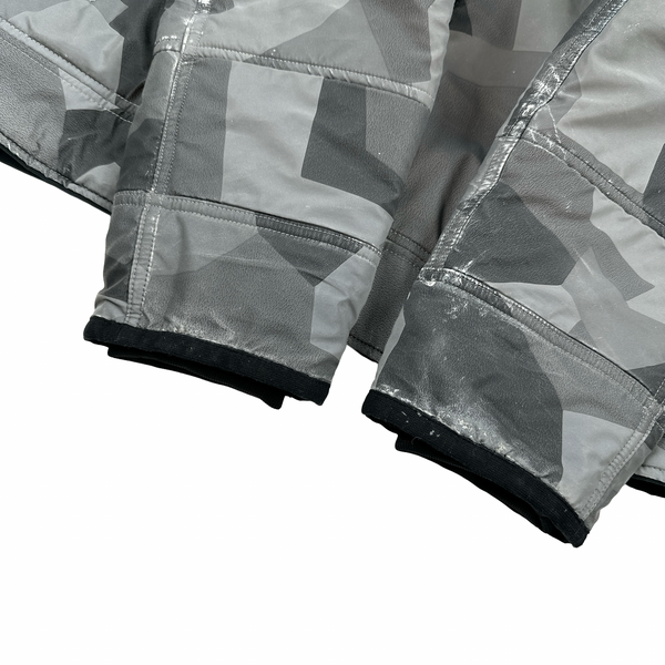 Stone Island 2012 Silver Fleece Lined Camo Reflective Jacket - Large