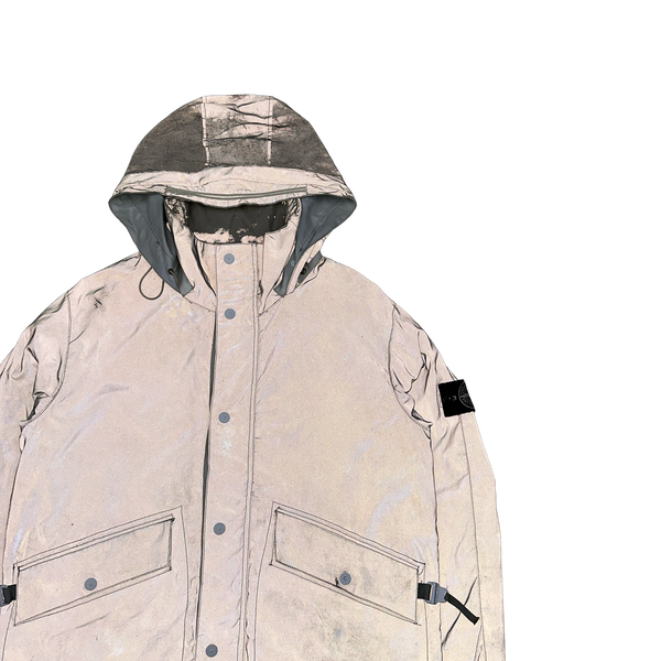 Stone Island 2011 Rare Archive Silver Reflective Jacket - Large