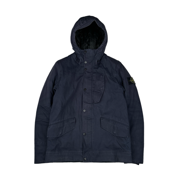 Stone Island 2013 Navy Primaloft 3L Performance Cotton Primaloft Jacket - Small