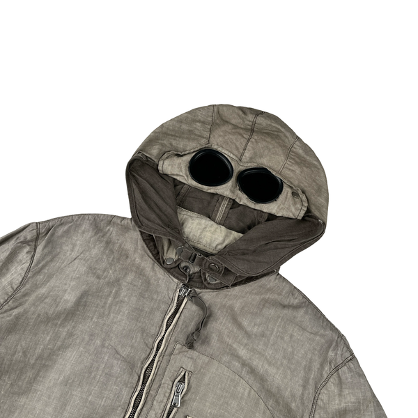 CP Company 2004 Vintage Lino Flax Goggle Jacket - Medium