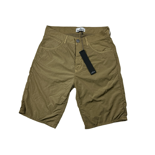 Stone Island 2020 Brown Nylon Shorts - Small