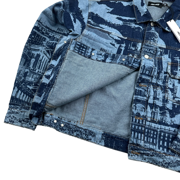 Palace London Skyline Mega Print Denim Jacket - Large