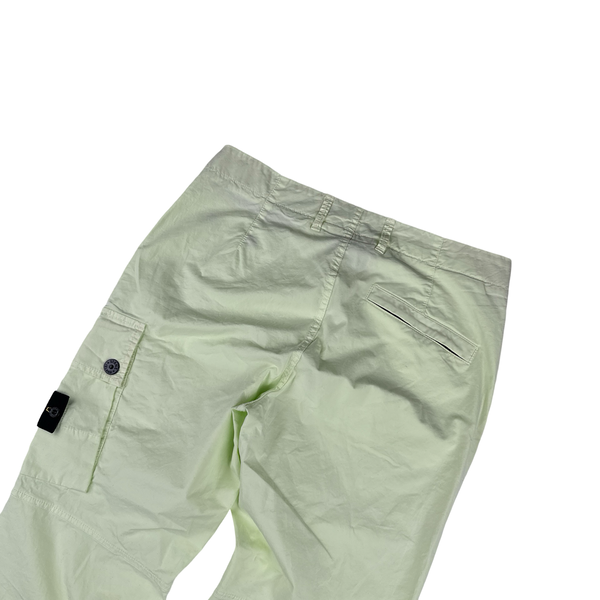 Stone Island Lime Green 2023 Slim Fit Cargo Trousers - Medium