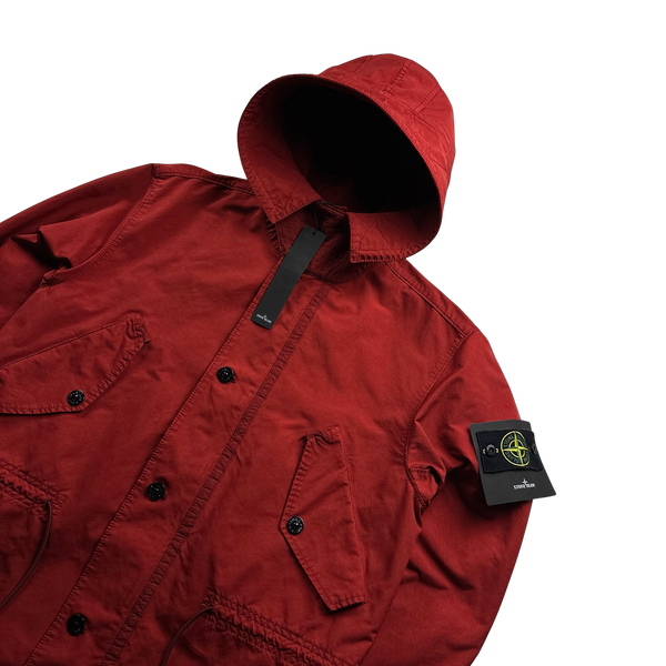 Stone Island 2019 Red David TC Parka Jacket - Large