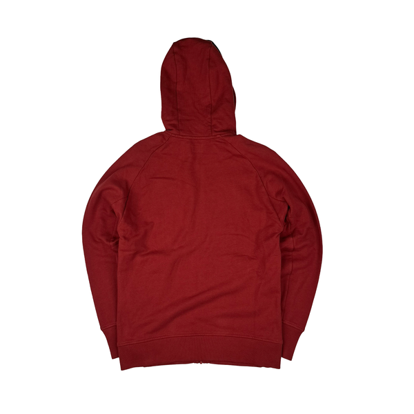 CP Company Carmine Red Cotton Goggle Hoodie - Small