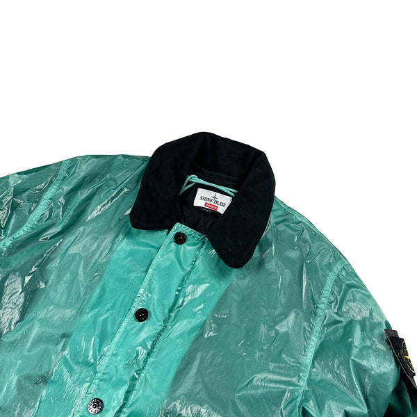 Stone Island x Supreme Teal New Silk Dutch Rope Jacket - Large