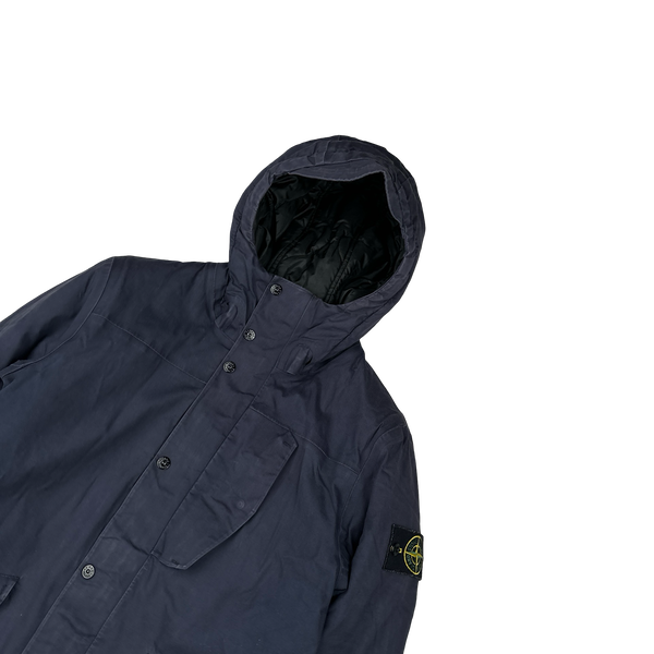 Stone Island 2013 Navy Primaloft 3L Performance Cotton Primaloft Jacket - Small