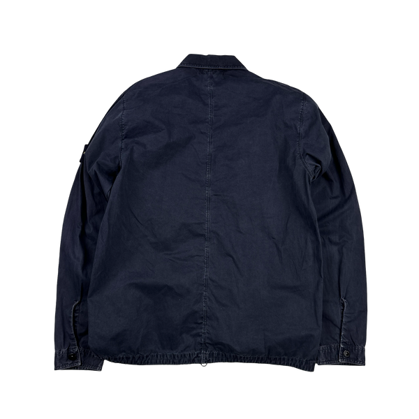 Stone Island 2019 Navy Garment Dyed Overshirt - Medium