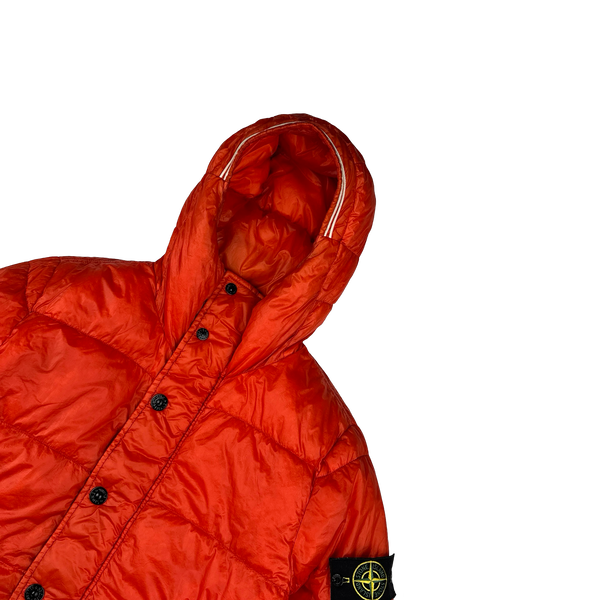 Stone Island 2013 Red Garment Dyed Puffer Jacket - Small