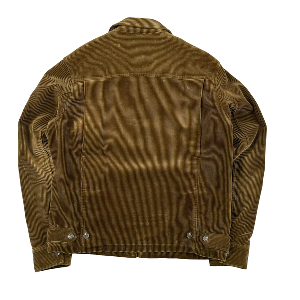 Ralph Lauren Brown Corduroy Cotton Lined Zipped Jacket - Small
