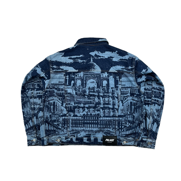 Palace London Skyline Mega Print Denim Jacket - Large