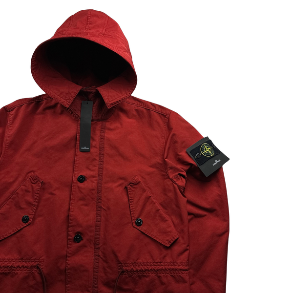 Stone Island 2019 Red David TC Parka Jacket - Large