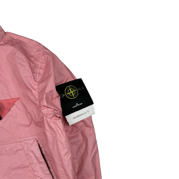 Stone Island 2023 Pink Membrana 3L TC Hooded Jacket - Medium