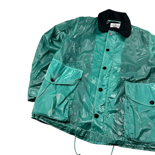 Stone Island x Supreme Teal New Silk Dutch Rope Jacket - Large