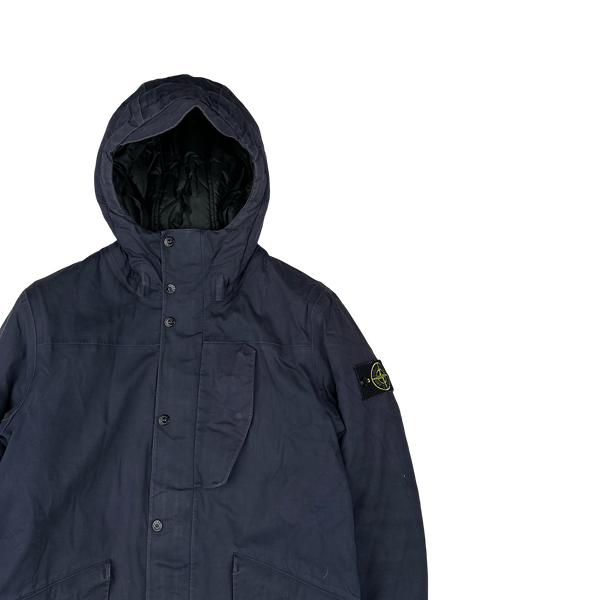 Stone Island 2013 Navy Primaloft 3L Performance Cotton Primaloft Jacket - Small