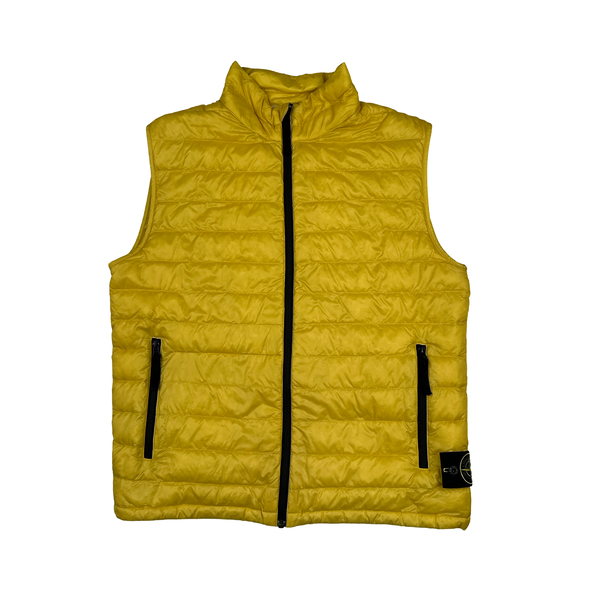 Stone Island 2013 Yellow Micro Yarn Down Packable Gilet - Large