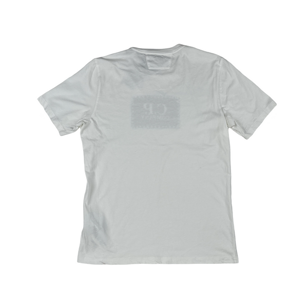 CP Company White Spellout T Shirt - Large