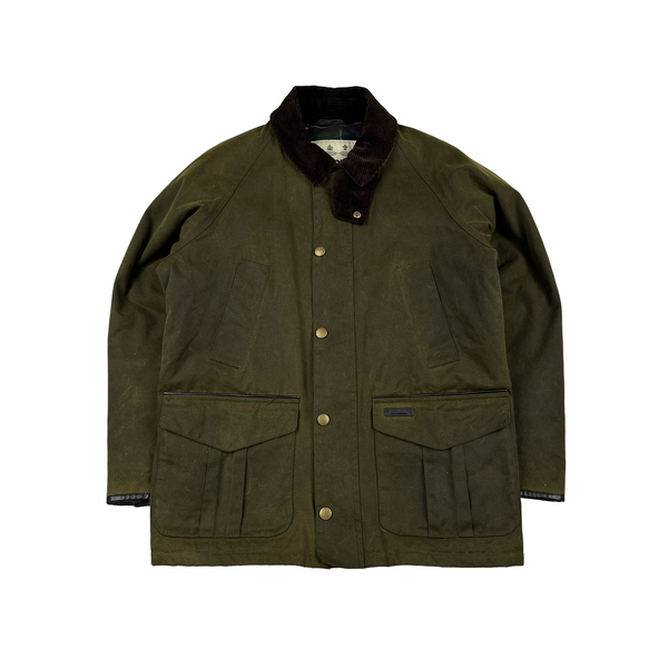Barbour Green Cotton Wax Field Jacket - Small