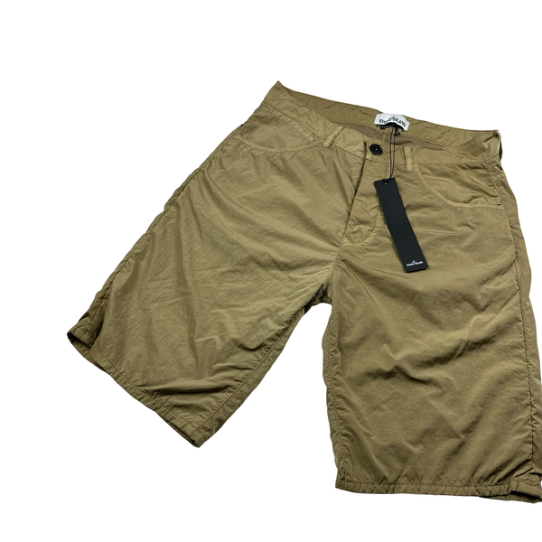 Stone Island 2020 Brown Nylon Shorts - Small