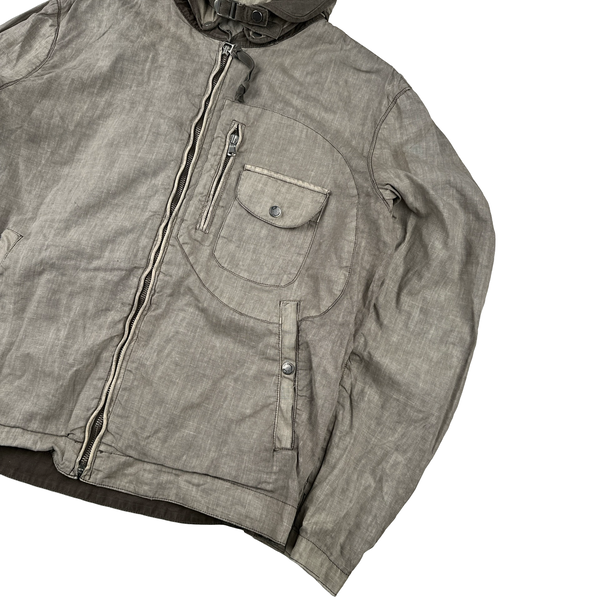 CP Company 2004 Vintage Lino Flax Goggle Jacket - Medium