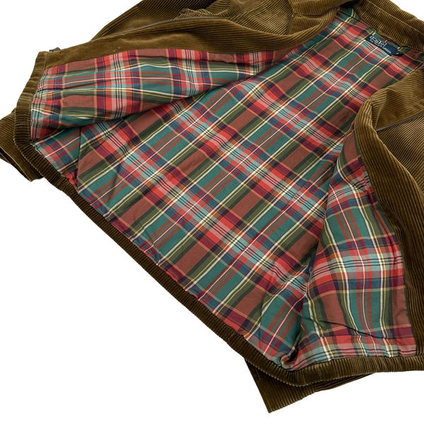 Ralph Lauren Brown Corduroy Cotton Lined Zipped Jacket - Small