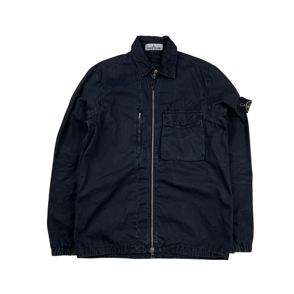 Stone Island 2019 Navy Cotton Overshirt - Medium