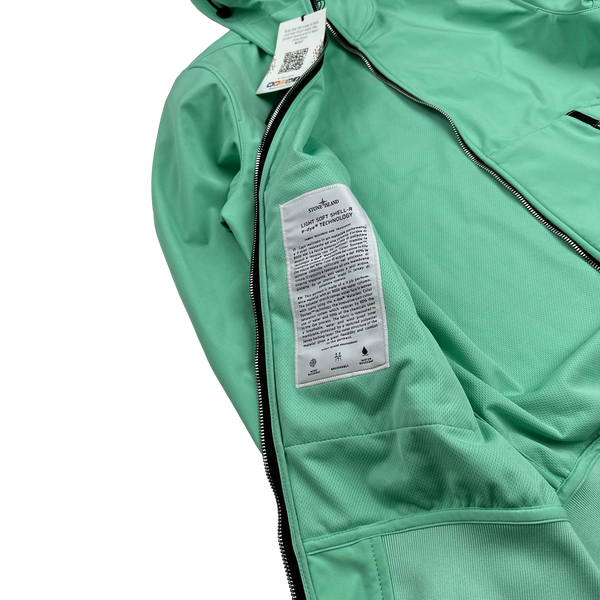 Stone Island 2021 Teal Soft Shell R E Dye Tech Jacket - Medium