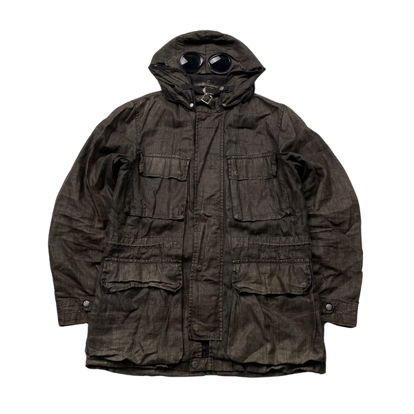 CP Company 2004 Vintage Lino Flax Goggle Jacket - Medium
