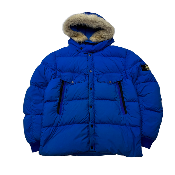 Stone Island 2016 Blue Organic Feel Tela Down Jacket - XXL