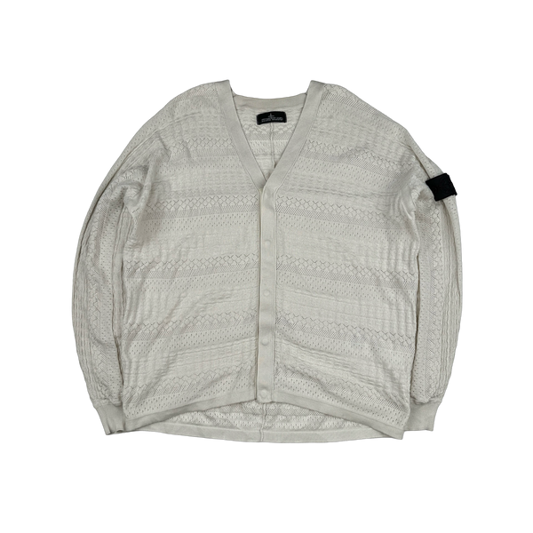 Stone Island 2022 Cream Shadow Project Cotton Detailed Cardigan - XL