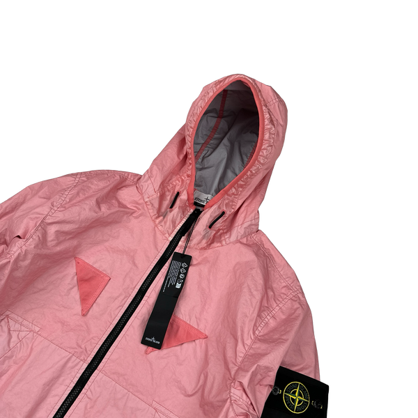 Stone Island 2023 Pink Membrana 3L TC Hooded Jacket - Medium